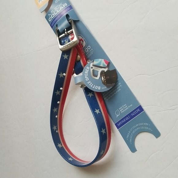 Kurgo Muck Collar Waterproof Dog Collar Red Blue Star - Picture 4 of 6